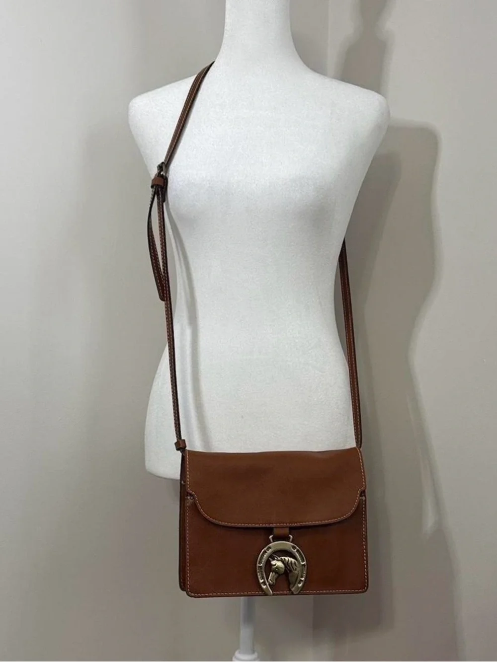 Patricia Nash Leather Crossbody Bag with Horsebit Accent